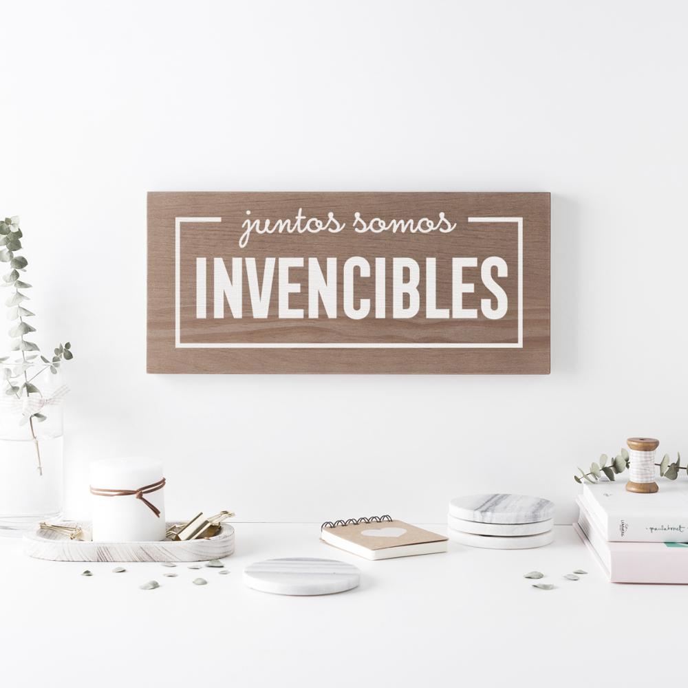 Cartell de fusta 'Juntos somos invencibles' 1  - miniatura