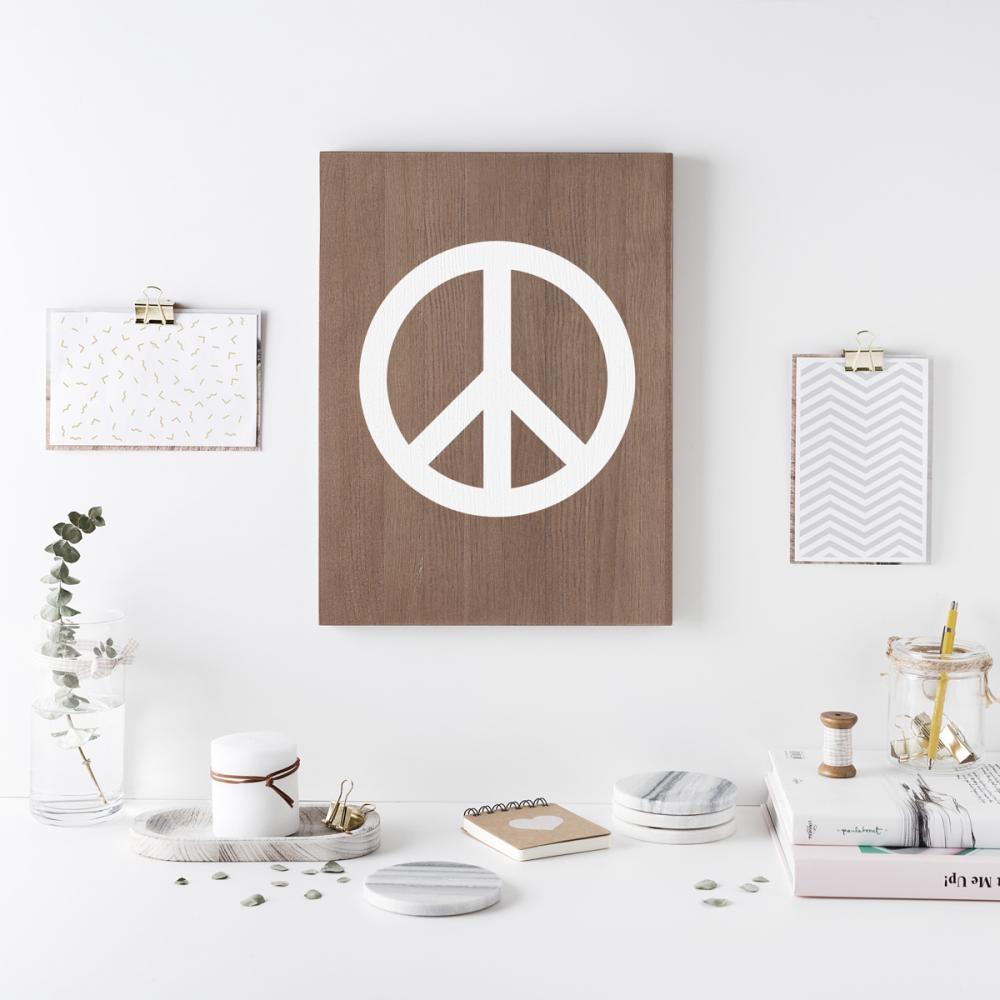 Cartel de madera 'Peace' 2  - miniatura