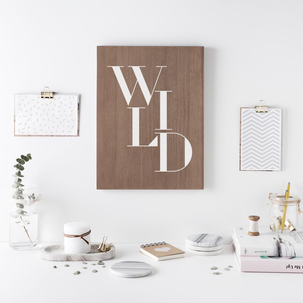 Cartel de madera 'Wild' 2  - miniatura