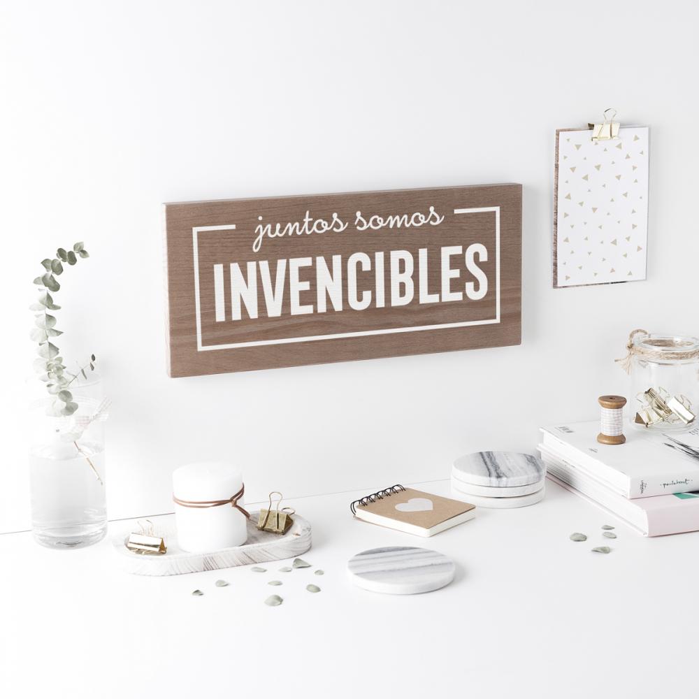 Cartel de madera 'Juntos somos invencibles' 2  - miniatura
