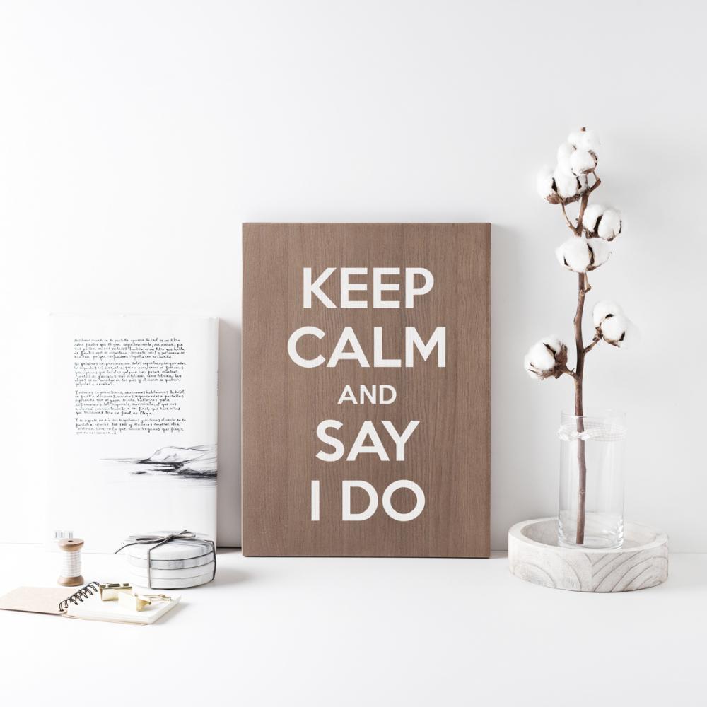 Cartel de madera 'Keep Calm' 1  - miniatura