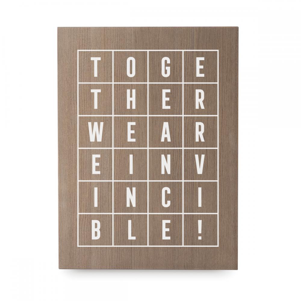Cartell de fusta 'Grid We are invincible' 1  - miniatura