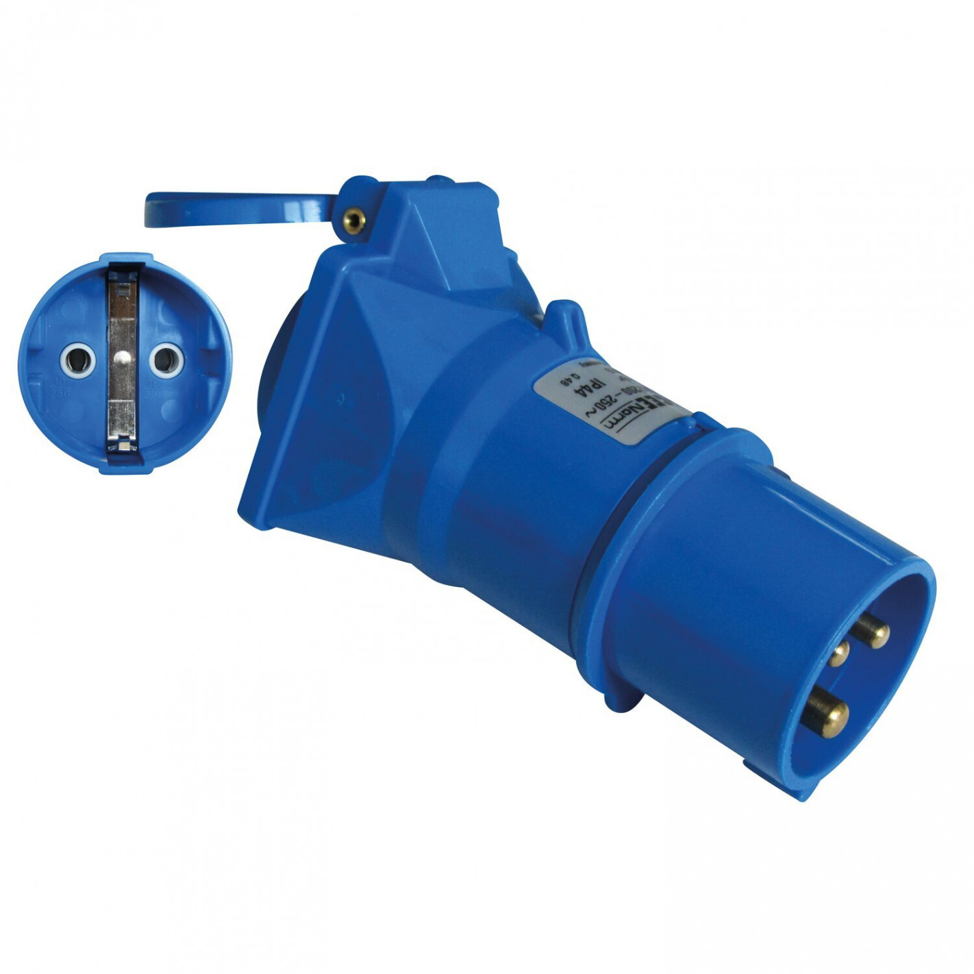 Adaptador macho CEE 17 - hembra Schuko