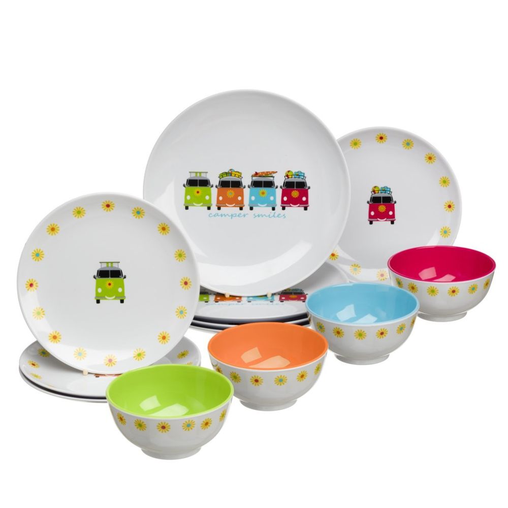 Set vajilla Camper Smiles 12 piezas con Bolsa nevera 16L 1  - miniatura