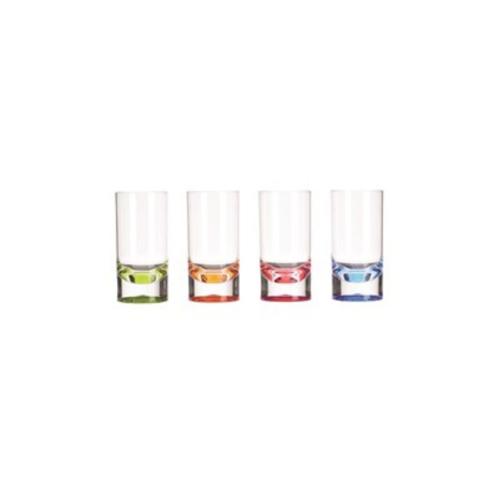 Juego de 4 vasos de colores