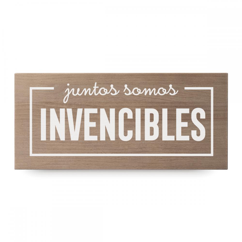 Cartell de fusta 'Juntos somos invencibles'