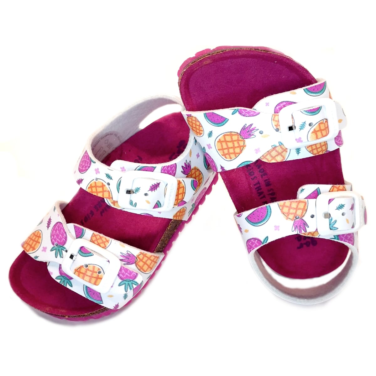 Sandalia estampada tropical