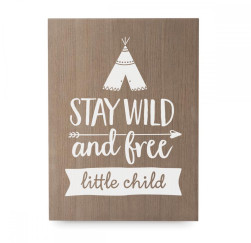 Cartel de madera 'Stay Wild'