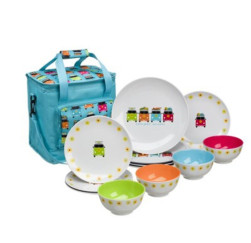 Set vaixella Camper Smiles 12 peces amb  Bossa nevera 16L