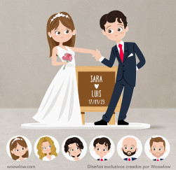 Ninots pastís casament - Romàntics