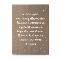 Cartell de fusta 'Hilo Invisible'
