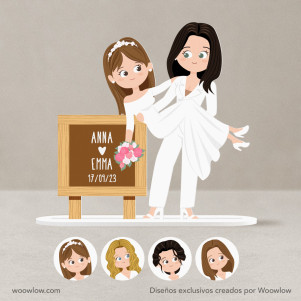 Figura de novias - Novia en brazos de su pareja