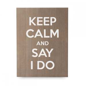 Cartel de madera 'Keep Calm'