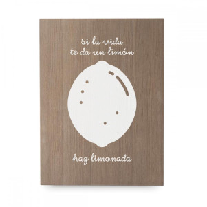 Cartel de madera 'Haz limonada'