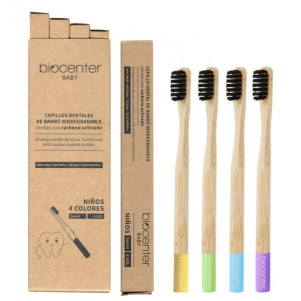 Respalls de dents de Bambú per Nens, caixa de 4 unitats