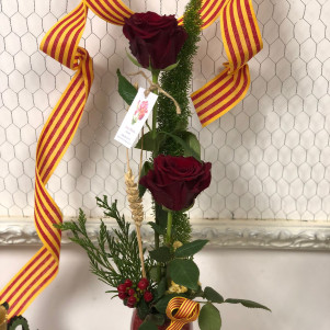 Copa amb dos roses