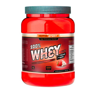 Proteina Whey,  Maduixa amb nata 1 kg