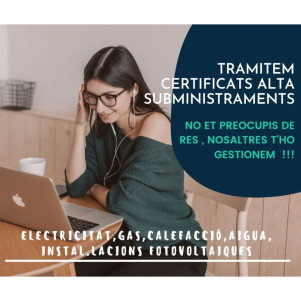TRAMITACIÓ DE CERTIFICATS D'ALTA DE SUBMINISTRAMENTS