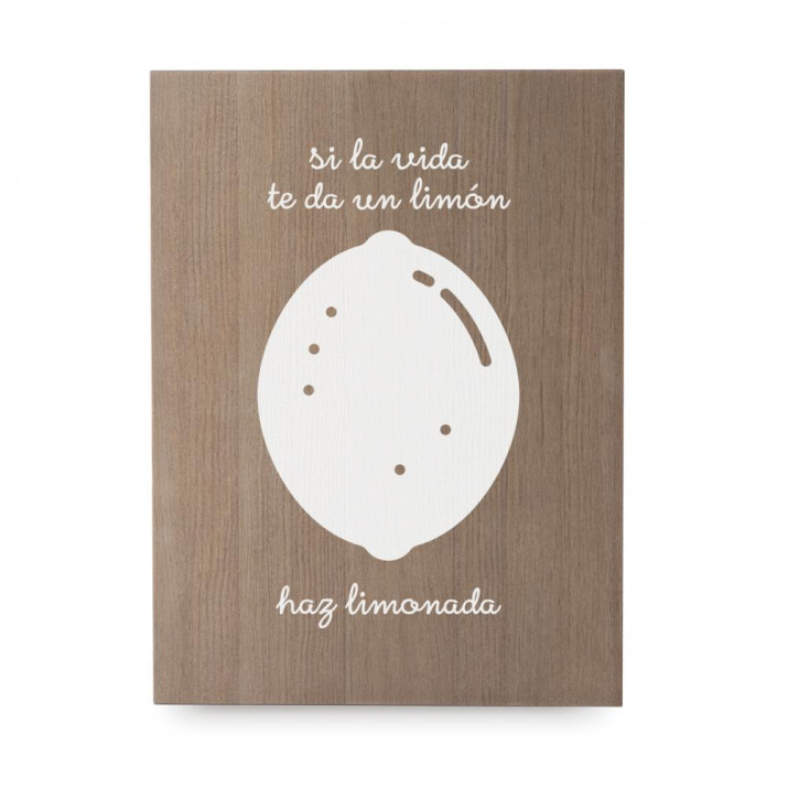 Cartel de madera 'Haz limonada'