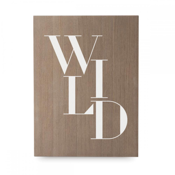 Cartel de madera 'Wild' 1 