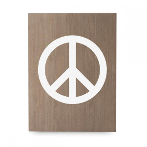 Cartel de madera 'Peace'