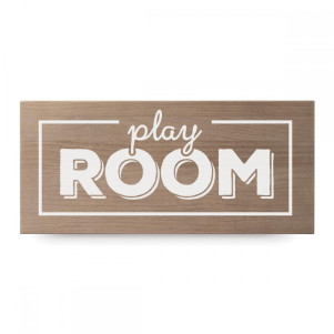 Cartel de madera 'Play room'