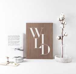 Cartel de madera 'Wild'