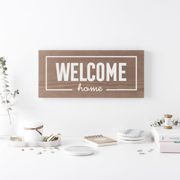 Cartell de fusta 'Welcome Home' 1 