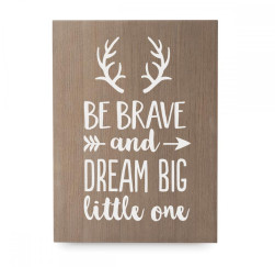 Cartell de fusta 'Be Brave'