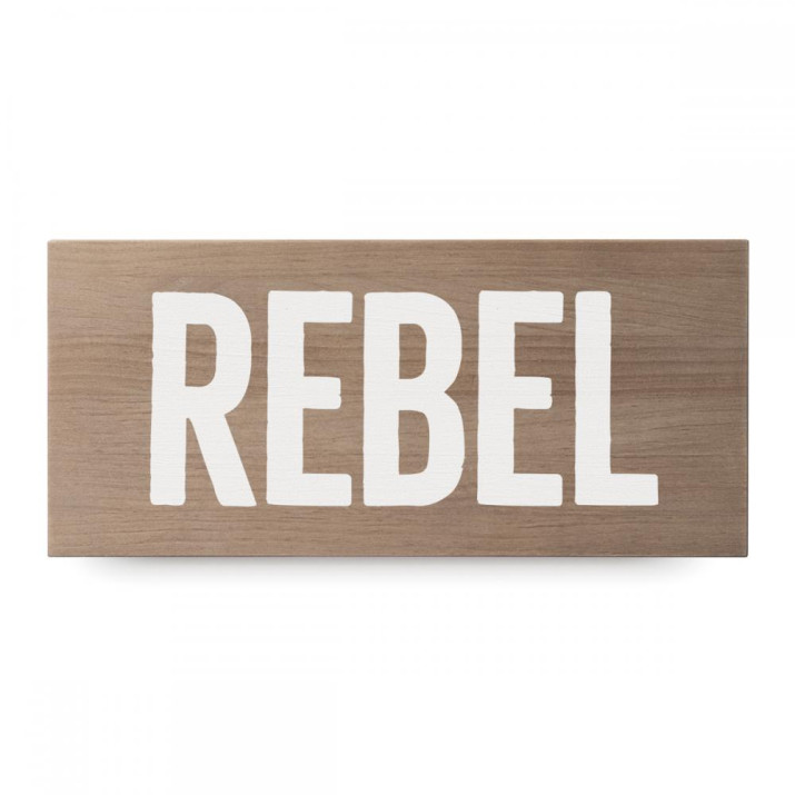 Cartell de fusta 'Rebel'